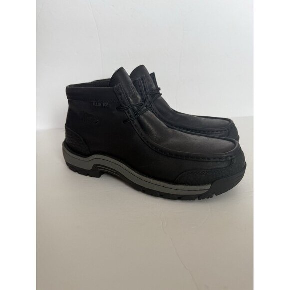 JUSTIN Men's 4" Size 10M Crafton Alloy Toe Work Boot Black SE250 NEW OrthoLite - Picture 4 of 16